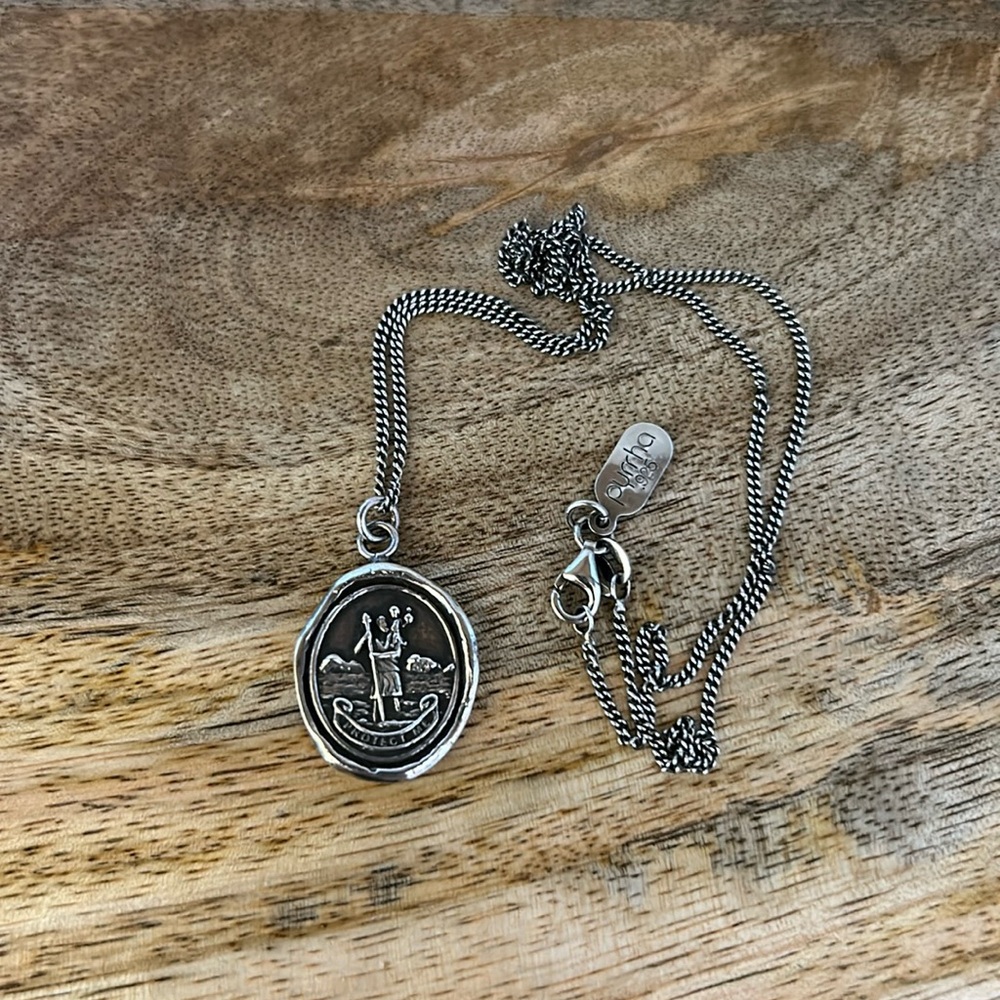 Pyrrha St Christopher necklace